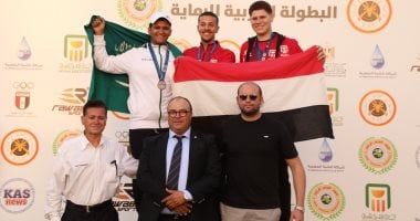 محمد أيمن يتألق ويتوج بذهبية العرب فى الاسكيت للناشئين برقم قياسى جديد