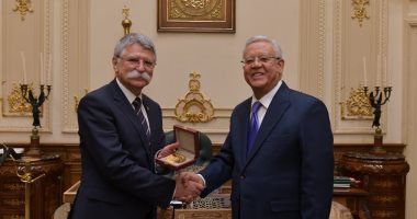 رئيس مجلس النواب يستقبل رئيس برلمان المجر