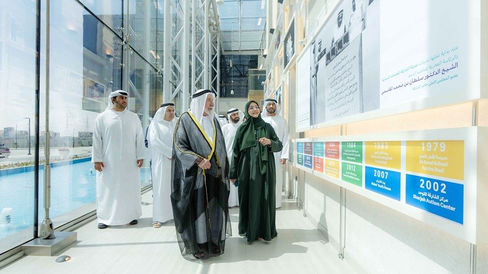 سلطان القاسمي يفتتح المباني الجديدة لمدينة الشارقة للخدمات الإنسانية في منطقة براشي