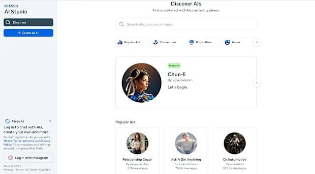تكنولوجيا: تقرير: روبوتات الدردشة الذكية من ميتا تجرى محادثات خادشة بأصوات مشاهير مع القاصرين