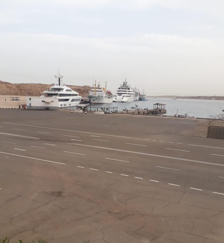 إغلاق ميناء نويبع البحرى بسبب العاصفة الترابية