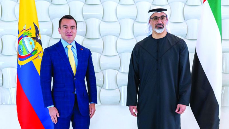 الامارات | خالد بن محمد ورئيس الإكوادور يبحثان تعزيز العلاقات
