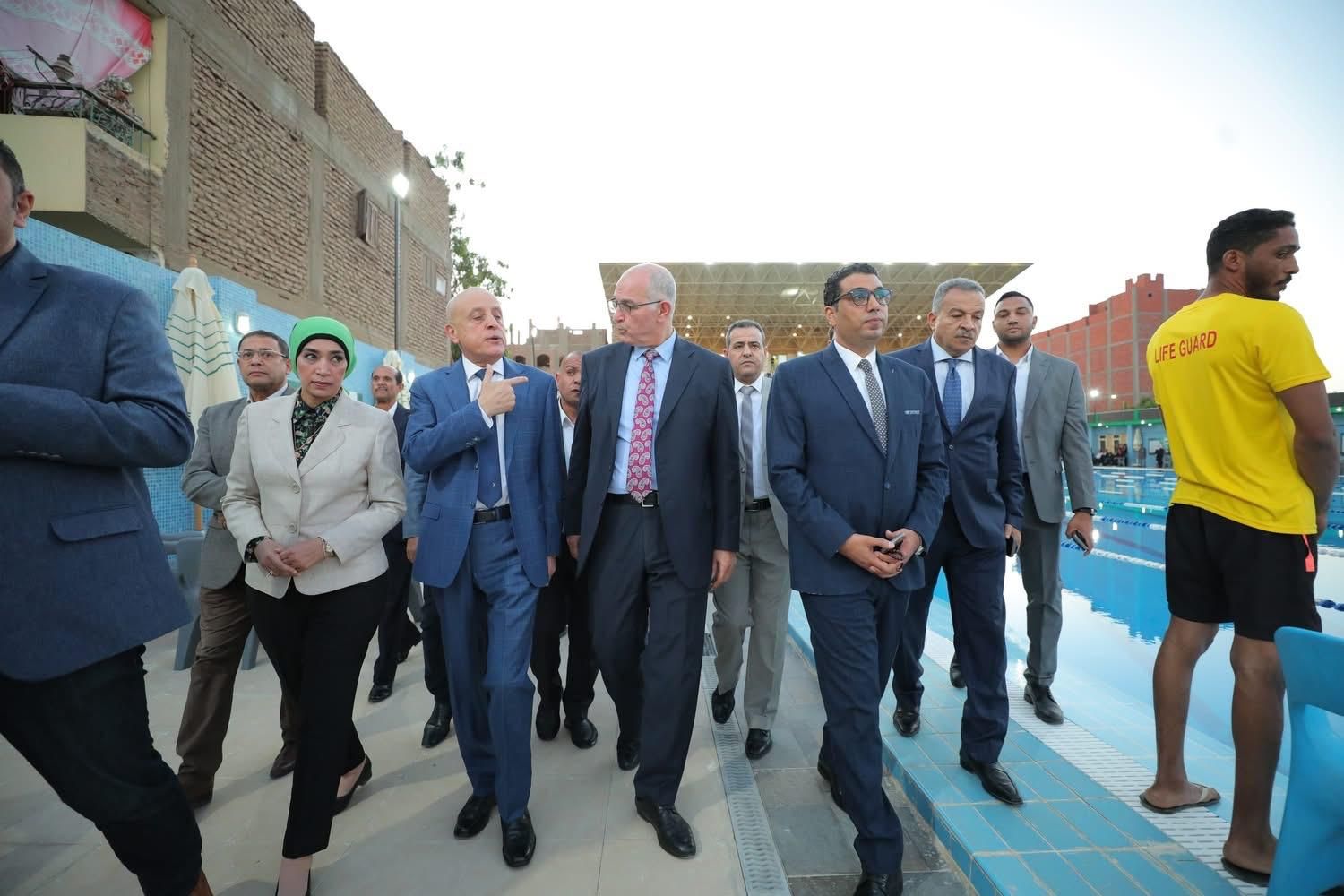 افتتاح حمام السباحة الأولمبي بسيتي كلوب الأقصر بحضور المحافظ وقيادات الرياضة