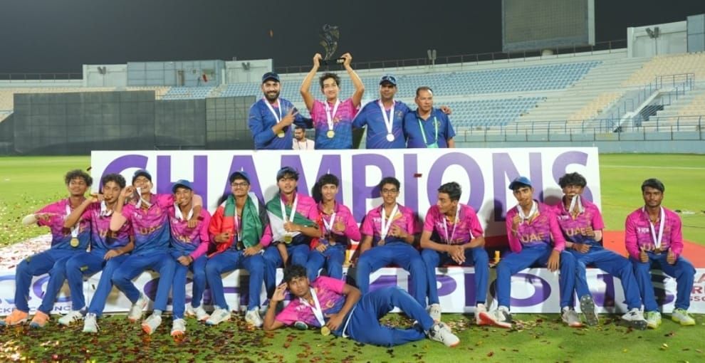 الامارات | «كريكيت الإمارات» يتوج بكأس آسيا للمنطقة الغربية تحت 16