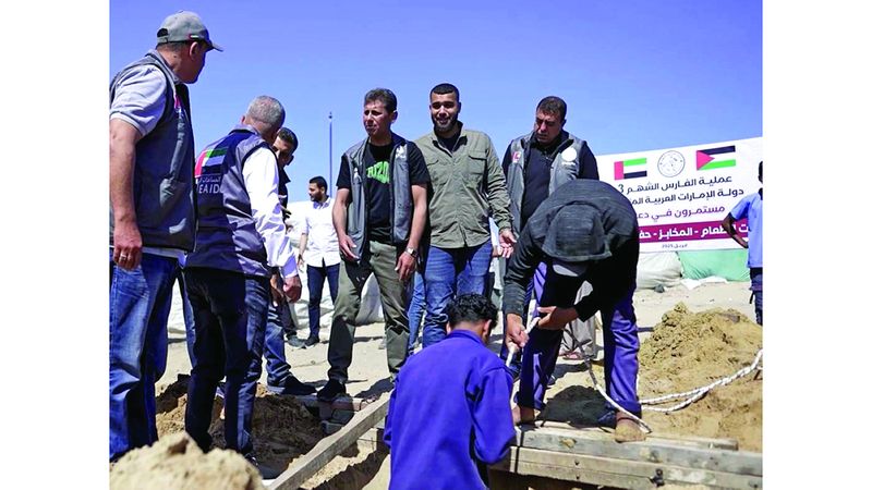 الامارات | «الفارس الشهم 3» تنفذ مشروع حفر وتجهيز آبار مياه صالحة للاستخدام في غزة