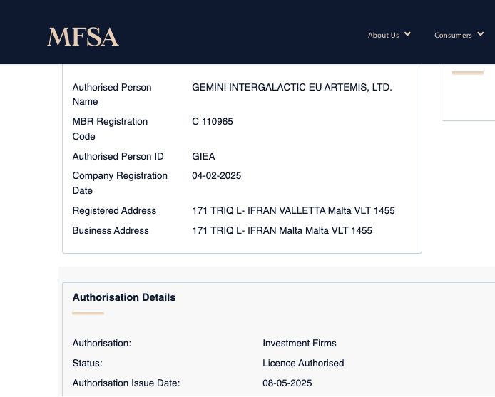 منصة Gemini تطلق عقود مشتقات الكريبتو في أوروبا بعد حصولها على ترخيص جديد