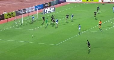 إبراهيم عادل يقلص النتيجة لبيراميدز أمام البنك الأهلى في الدقيقة 48 (2-1)