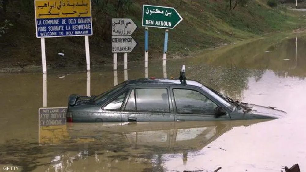 5 وفيات في الجزائر جراء فيضانات وأمطار غزيرة