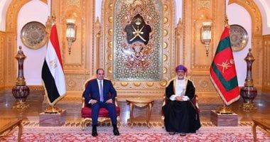 الرئيس السيسي وقرينته يعزيان سلطان عمان وحرمه فى وفاة والدة حرم السلطان