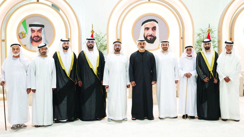 الامارات | خالد بن محمد يحضر حفل استقبال بمناسبة أفراح الكتبي في أبوظبي