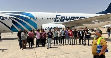 صور عودة 71 مصريا من ليبيا تنفيذا لتوجيهات الرئيس عبد الفتاح السيسي