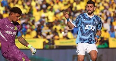 صن داونز يسيطر ويحافظ على تقدمه أمام بيراميدز بعد 75 دقيقة فى نهائى أفريقيا