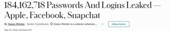 تسريب 184 مليون كلمة مرور من "آبل" و"فيسبوك" وغيرها من المنصات البارزة