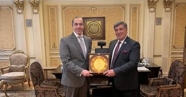 "الجبهة الوطنية" يمنح المستشار محمود فوزي درع الحزب تقديرًا لدوره السياسي