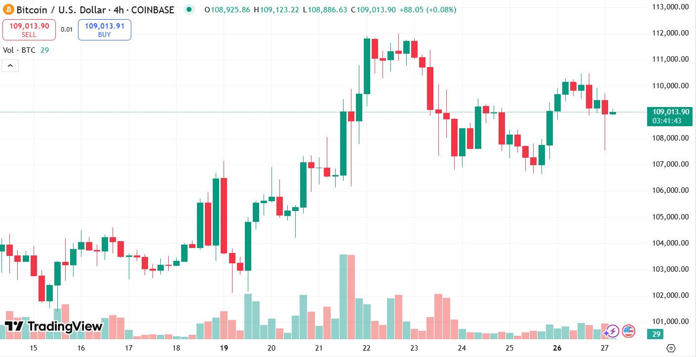 حاملو البيتكوين طويلو الأجل "يستفيدون بهدوء" من الهبوط إلى 109 آلاف دولار