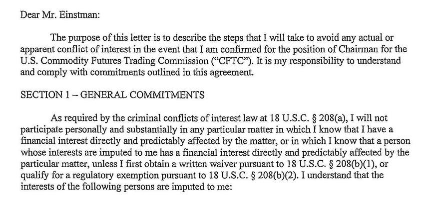 مرشّح ترامب لرئاسة CFTC كوينتنز يكشف عن روابط بالعملات المشفّرة وأصول بقيمة 3.4 ملايين دولار