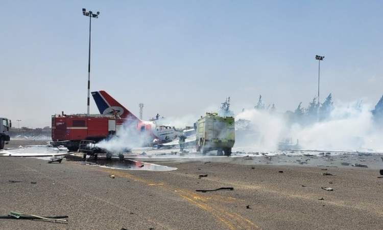 عاجل : شاهد صورة صادمة من مطار صنعاء بعد تعرضه للقصف من الطيران الاسرائيلي