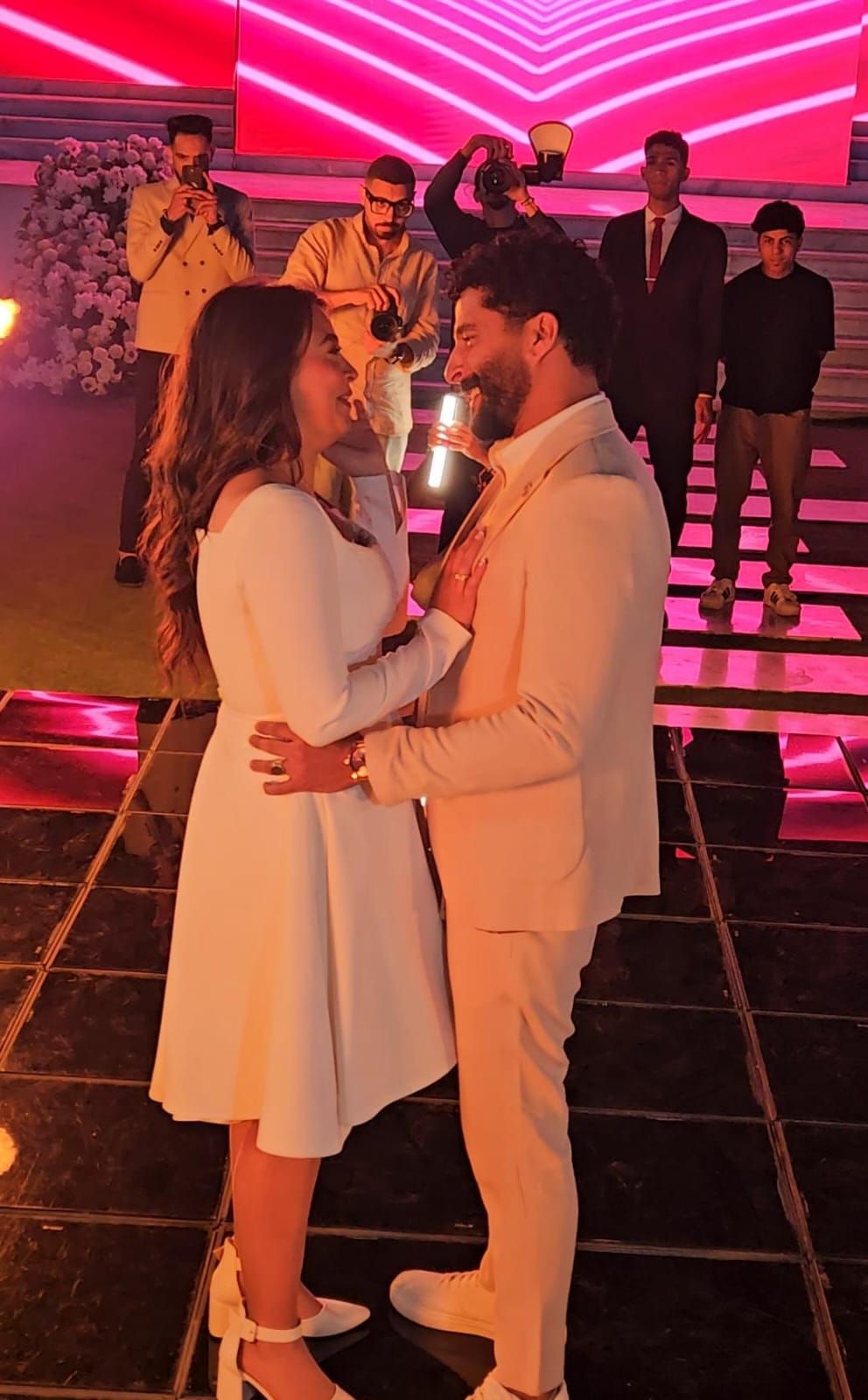 مصطفى منصور وهايدي رفعت يحتفلان يخطوبتهما.. صور