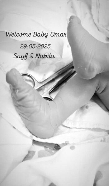 نبيلة عواد تُرزق بمولودها الأول من زوجها وهذا الاسم الذي اختاراه له