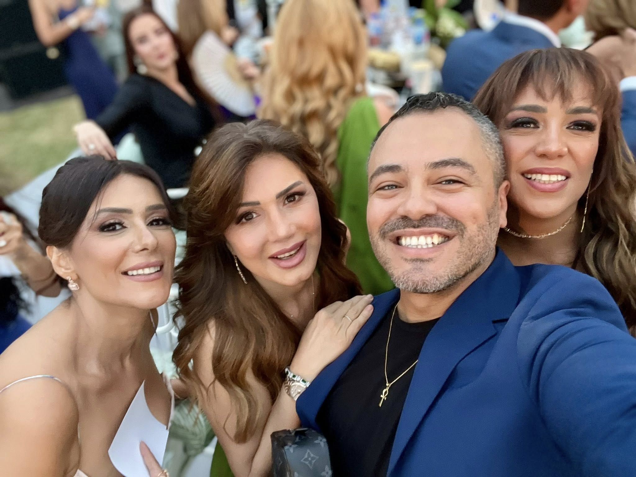 يسرا ونجلاء بدر في حفل زفاف أمينة خليل وأحمد زعتر.. صور