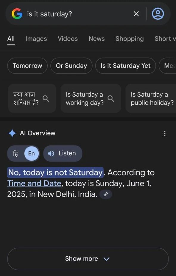 تكنولوجيا: رغم تخطى العالم منتصف 2025.. "Google AI Overviews" تفشل في تحديد العام الحالي