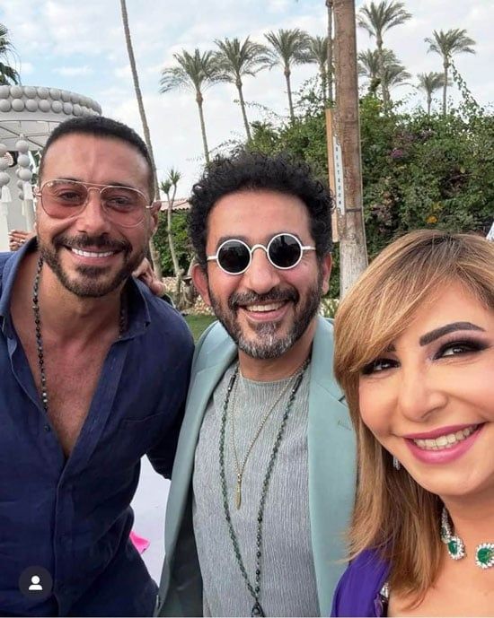 أحمد حلمي ومنى زكي وعمرو يوسف وكندة علوش في زفاف أمينة خليل.. صور جديدة