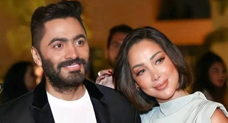 إبن تامر حسني وبسمة بوسيل في المستشفى .. والأخيرة تطلب الدعاء