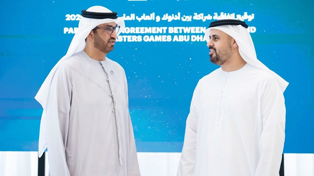 ذياب بن محمد بن زايد يشهد توقيع اتفاقية بين ألعاب الماسترز أبوظبي 2026 و«أدنوك»