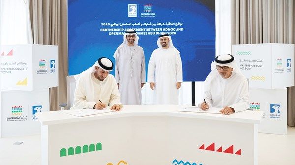 ذياب بن محمد بن زايد يشهد توقيع اتفاقية بين ألعاب الماسترز أبوظبي 2026 و«أدنوك»