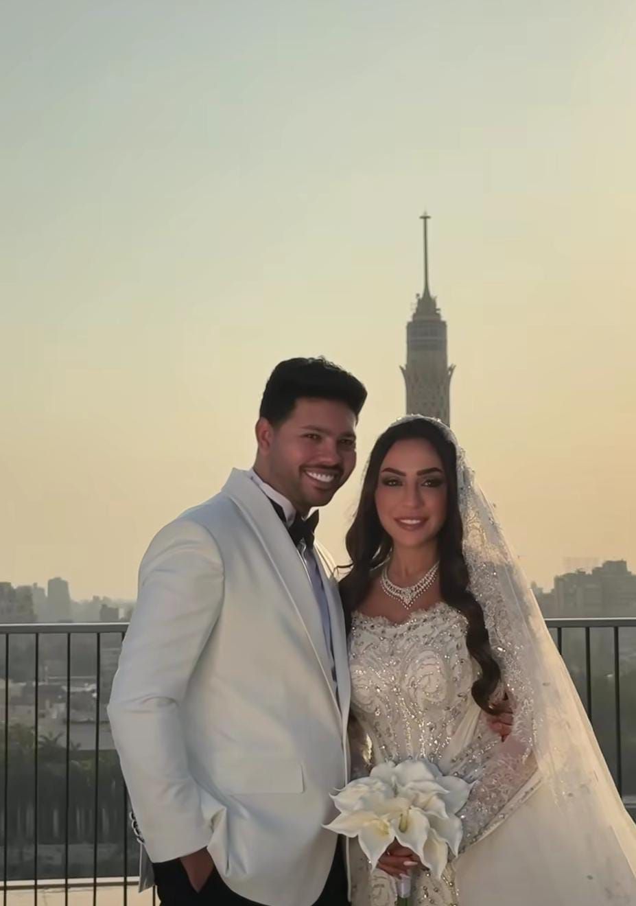 المطرب محمد شاهين يحتفل بزفافه على رشا الظنحاني.. صور