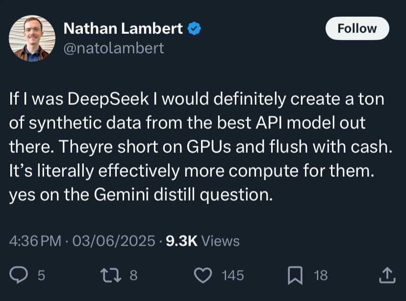 تكنولوجيا: شكوك حول استخدام DeepSeek لمخرجات “Gemini” في تدريب نموذجها الجديد R1-0528