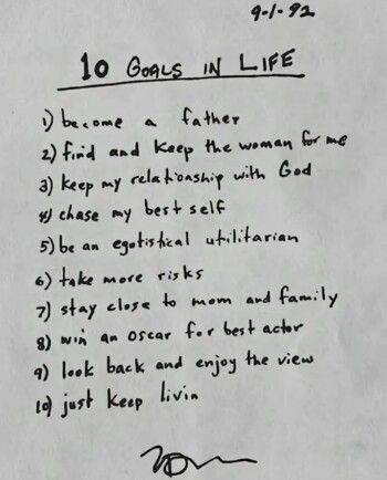 ماثيو ماكونهي يشارك ورقة اهدافه من عام 1996..هل حققها كلها!