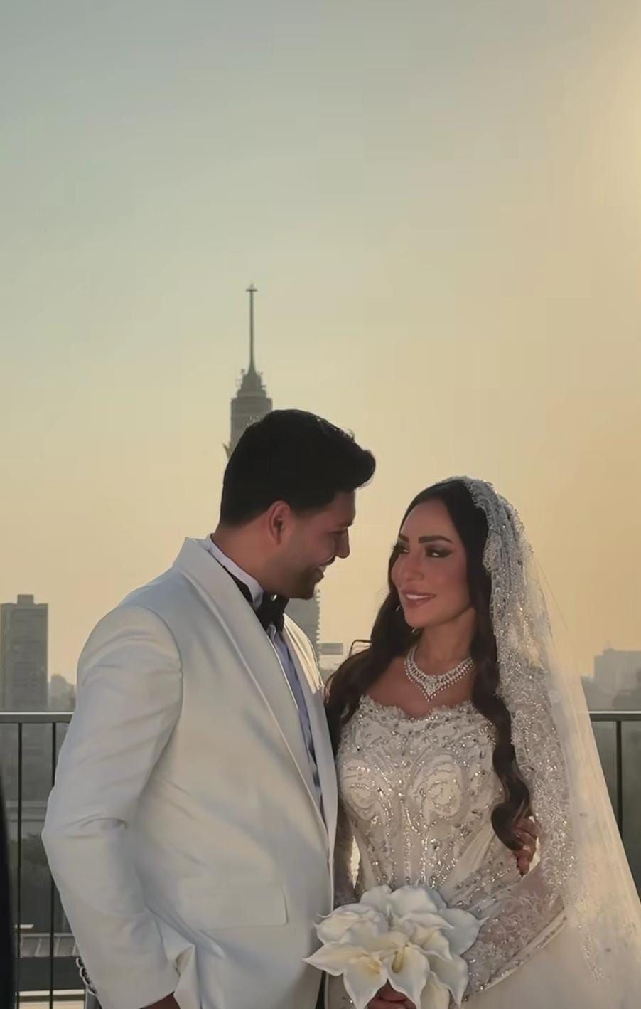 المطرب محمد شاهين يحتفل بزفافه على رشا الظنحاني.. صور