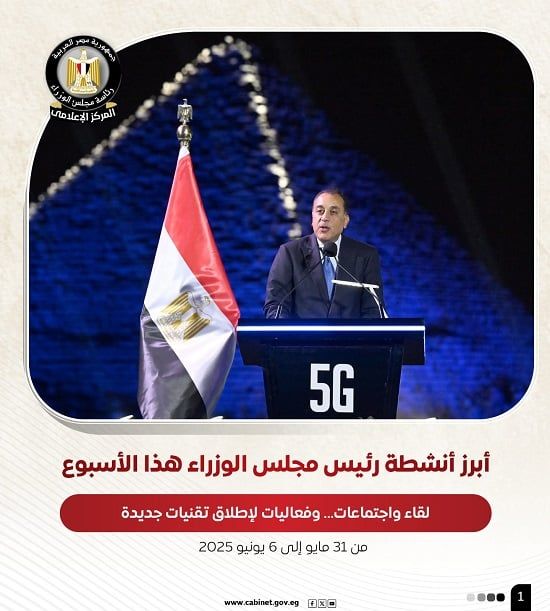 تعرف على نشاط رئيس مجلس الوزراء هذا الأسبوع.. انفوجراف