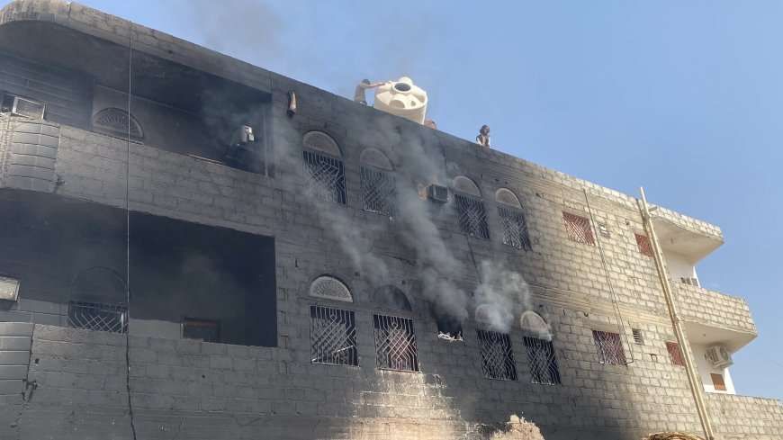 عاجل:احتراق عمارة سكنية