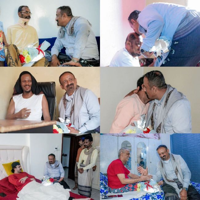 عدن..الوكيل النوبة يُنفّذ زيارات عيدية للجرحى المقعدين في منازلهم