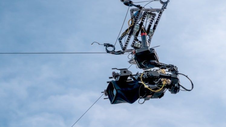 تقنية "سبايدر كام" المعتمد في التصوير التلفزيوني لمباريات كرة القدم