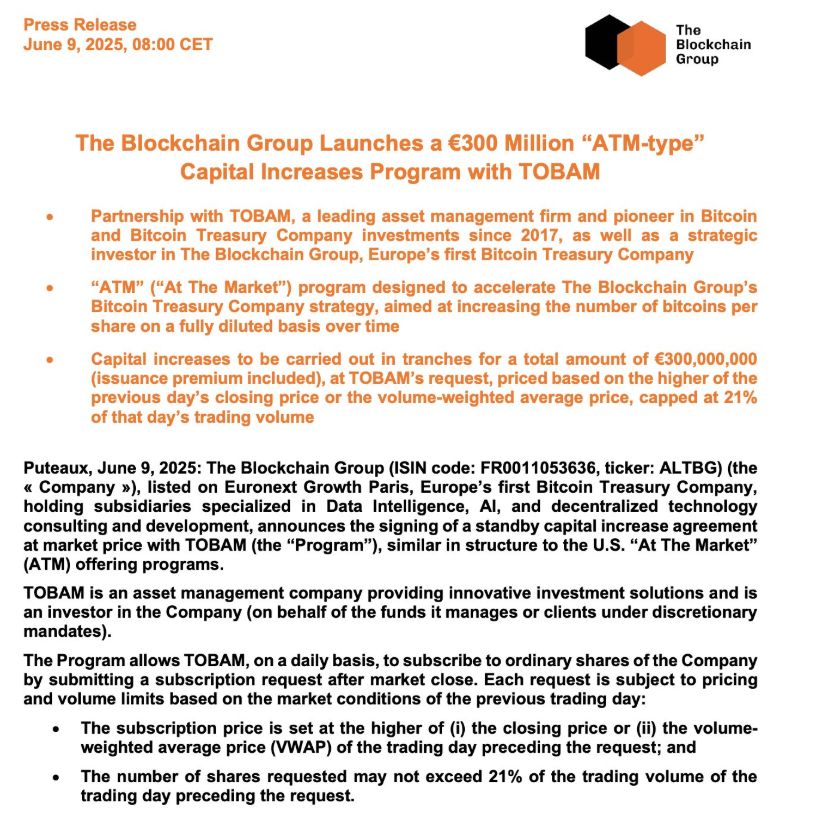 مجموعة Blockchain تخطط لجمع 340 مليون دولار لاحتياطي البيتكوين