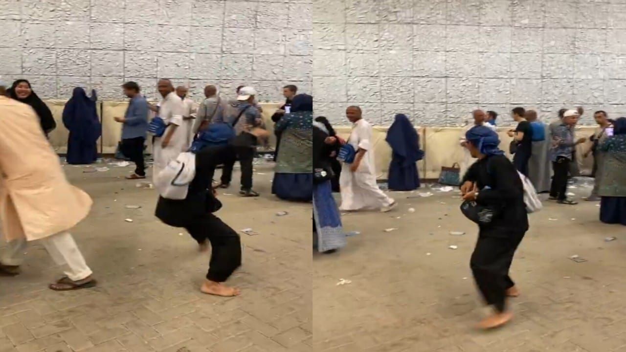 حماس زائد لدى حاج أثناء رمي الجمرات.. فيديو