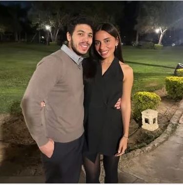 شاهد عادل حفيد الزعيم عادل إمام مع خطيبته فريدة قبل زفافهما