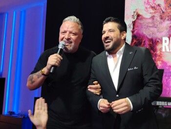 رضا يحتفل بعيد ميلاد كميل أسمر