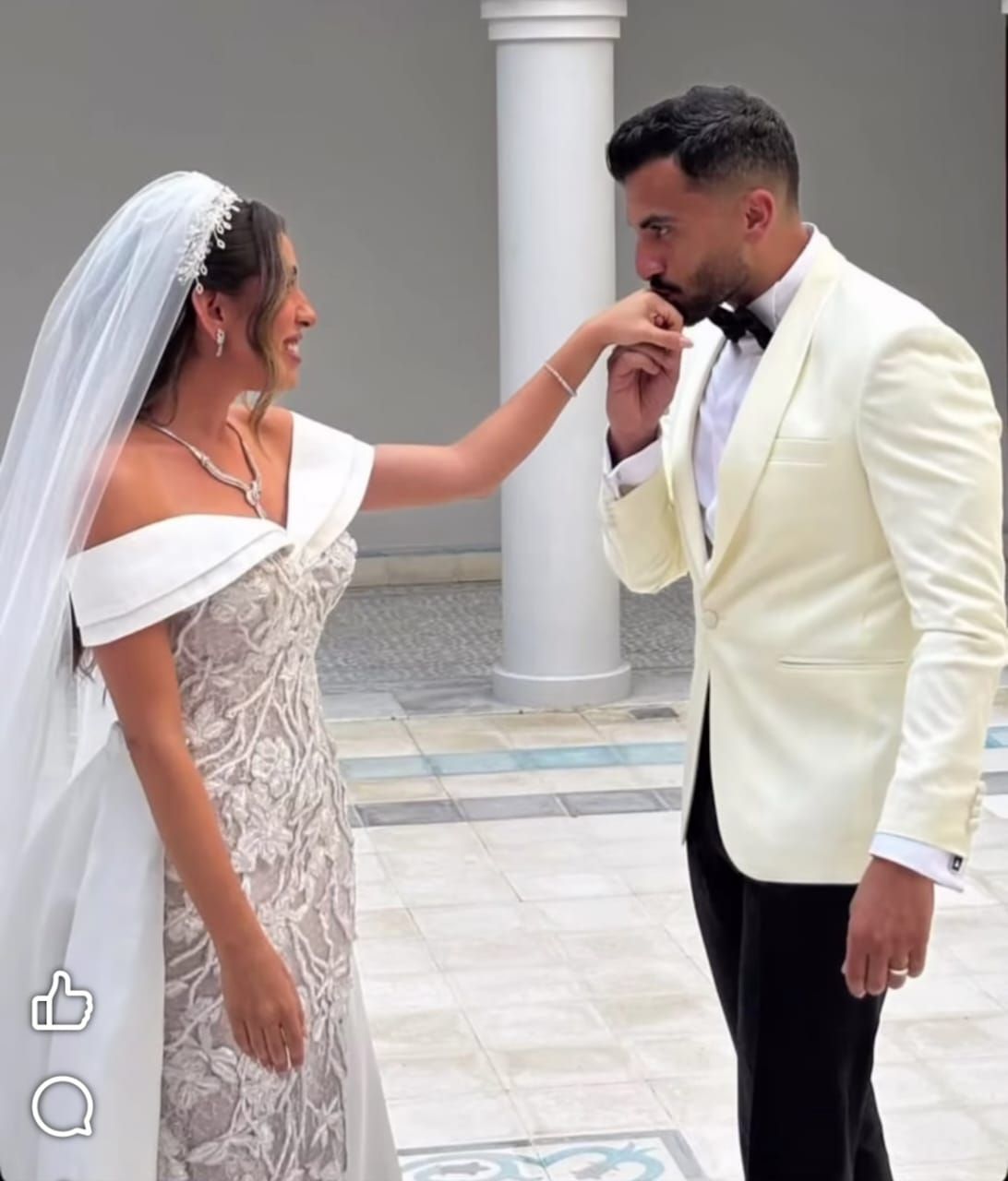 الصور الأولى من زفاف منة عدلى القيعى ويوسف حشيش