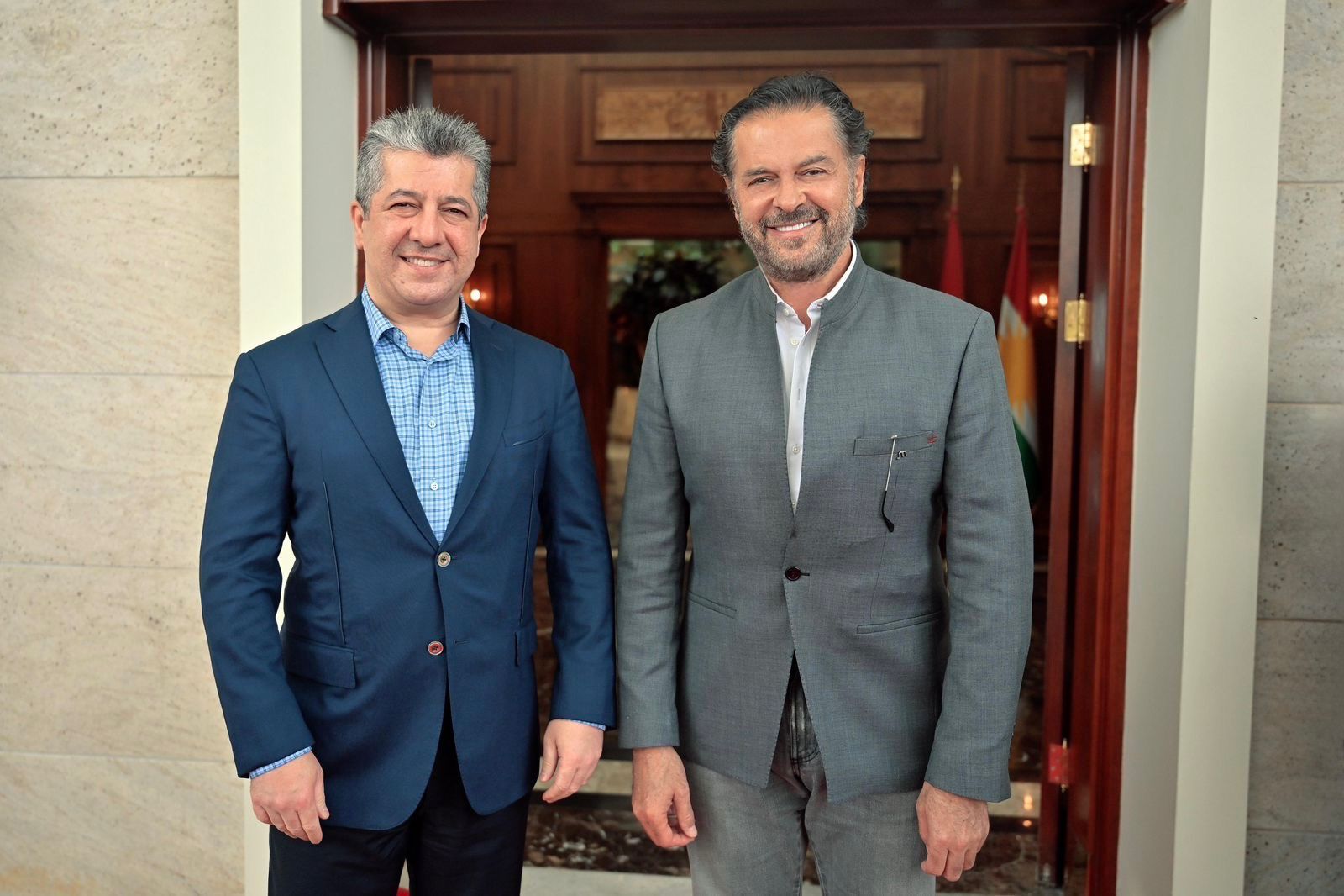 تحديث بالصور- بعد نجاح حفله الكبير، راغب علامة في زيارة رسمية لرئيس حكومة كردستان مسرور البرزاني