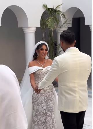 منة عدلى القيعى ويوسف حشيش فى صور جديدة من حفل زفافهما