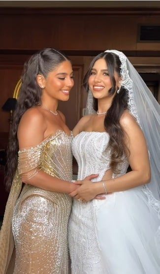 أول صور من حفل زفاف شقيقة الفنانة مايان السيد