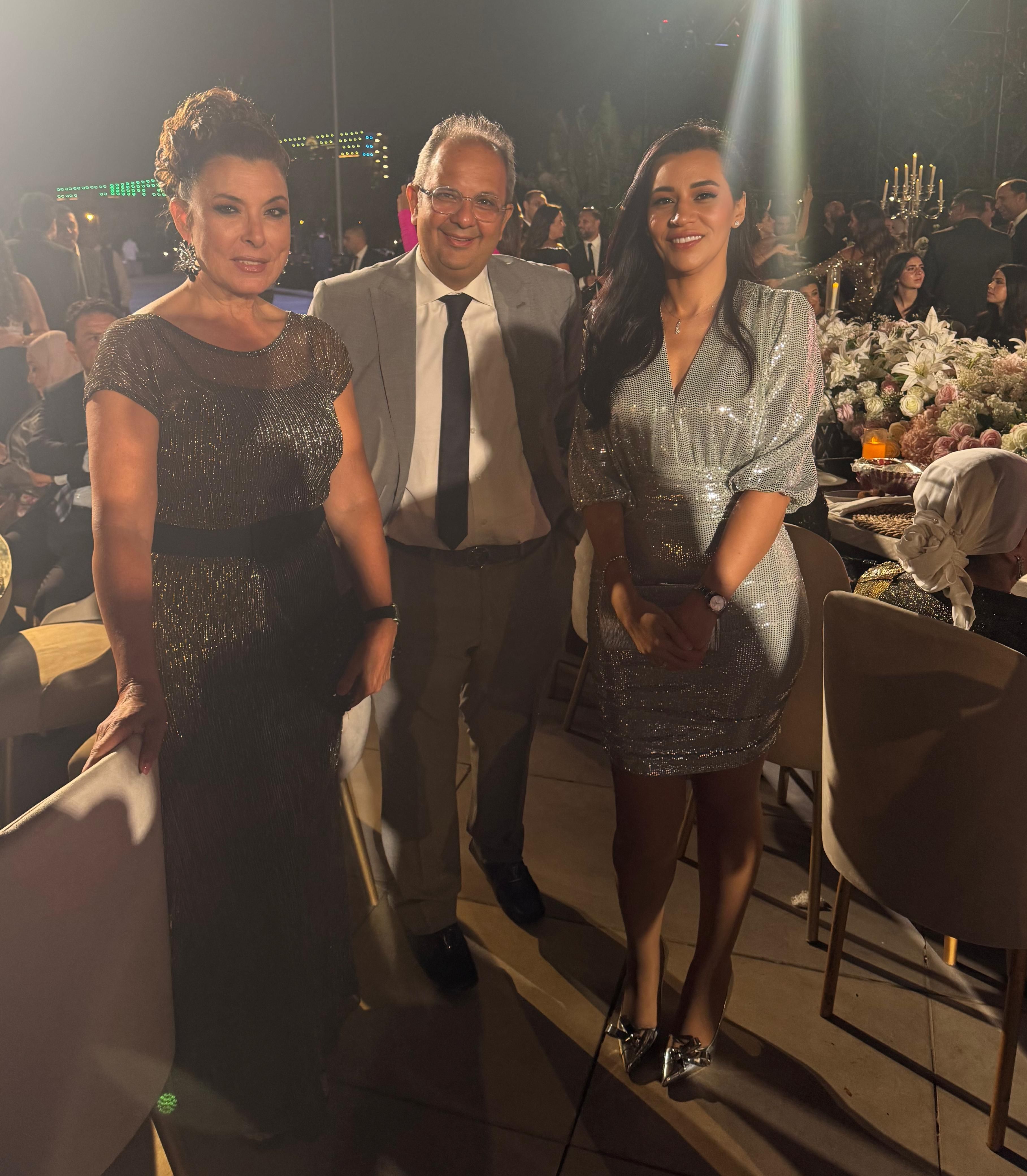 حسن الرداد وبتول عرفة ومدحت العدل ومى فاروق فى حفل زفاف منة القيعى (صور)