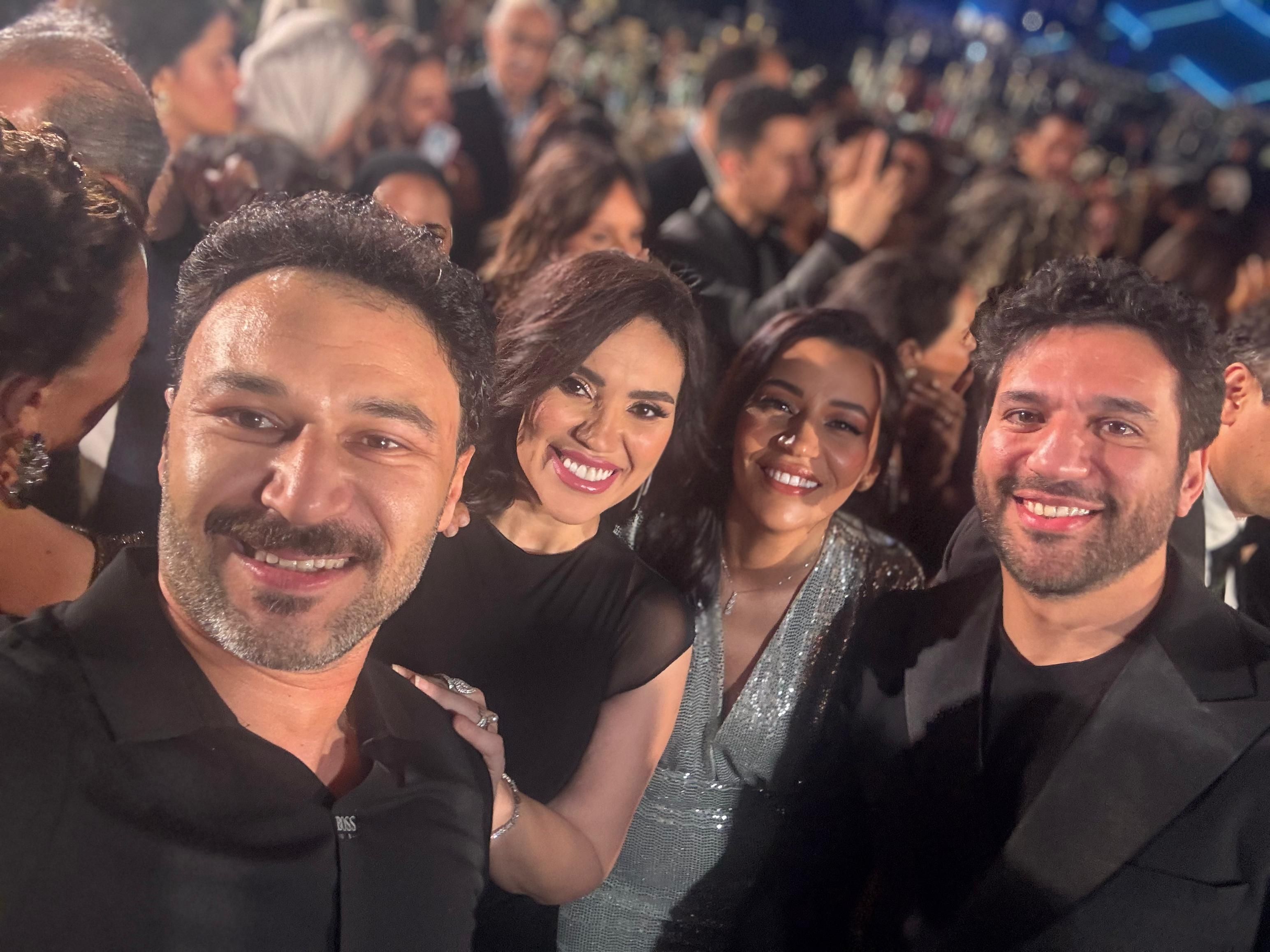 حسن الرداد وبتول عرفة ومدحت العدل ومى فاروق فى حفل زفاف منة القيعى (صور)