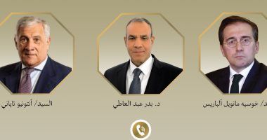 وزير الخارجية يتلقى اتصالين هاتفيين من وزيرى خارجية إيطاليا وإسبانيا