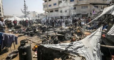 12 شهيدا و50 مصابا فى قصف إسرائيلى على منتظرى المساعدات شمال غرب غزة