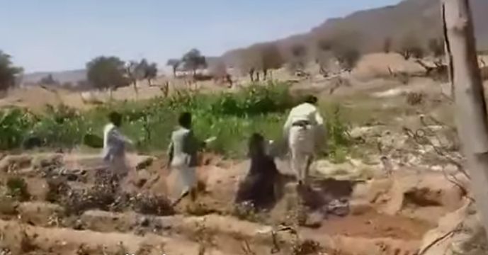 لن تصدق ماتشاهده ...ثلاثه رجال يعتدون على أمراة يمنية "فيديو صادم"